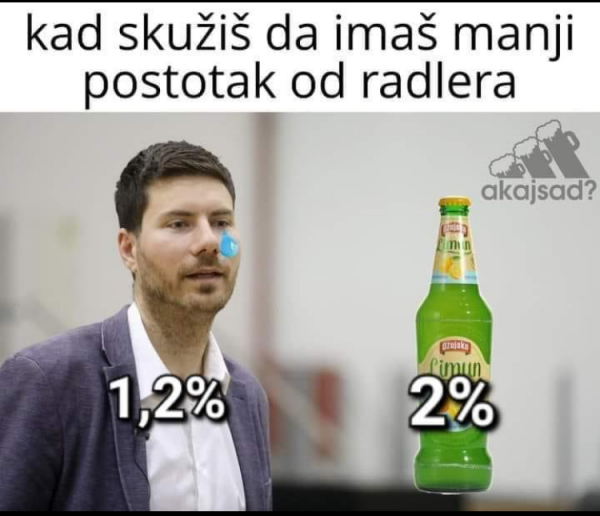 Meme sa stranice 'A kaj sad' na Facebooku