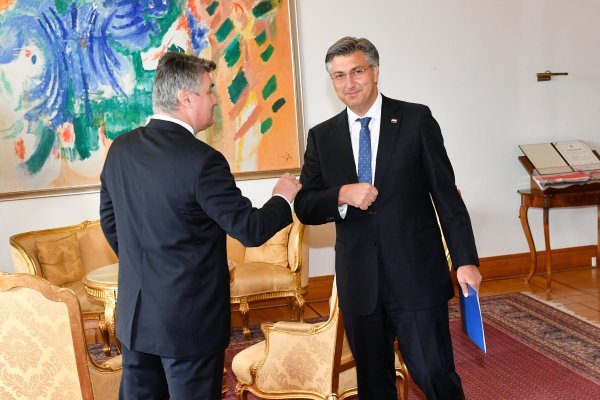 Zoran Milanović i Andrej Plenković 2020.