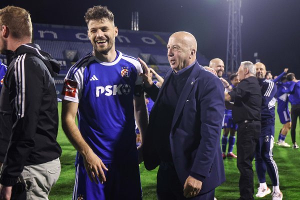 Dinamo - Osijek, SuperSport HNL, slavlje Modrih (11.5.2024.)