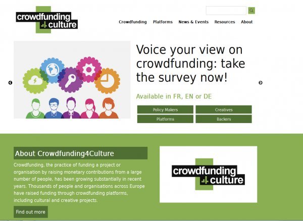 Crowdfunding4Culture https://www.crowdfunding4culture.eu/