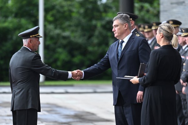 Prijam u Uredu predsjednika povodom Dana Hrvatske vojske
