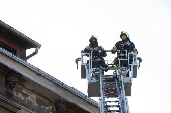Požar u Palmotićevoj ulici u Zagrebu