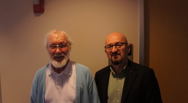 U posjeti UCSB ECE Department slučajno srećemo Herba. Sliku napravio Tin Komljenović. (28.01. 2013.)