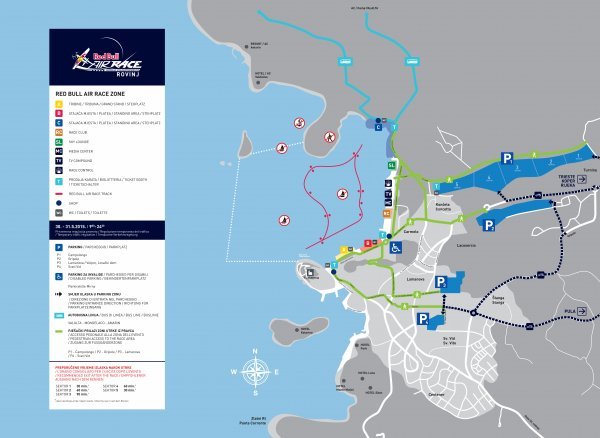 Red Bull Air Race u Rovinju - MAPA Red Bull