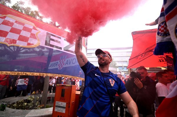 Hrvatska, navijači u Berlinu uoči utakmice Hrvatska - Španjolska, 15.6.2024.