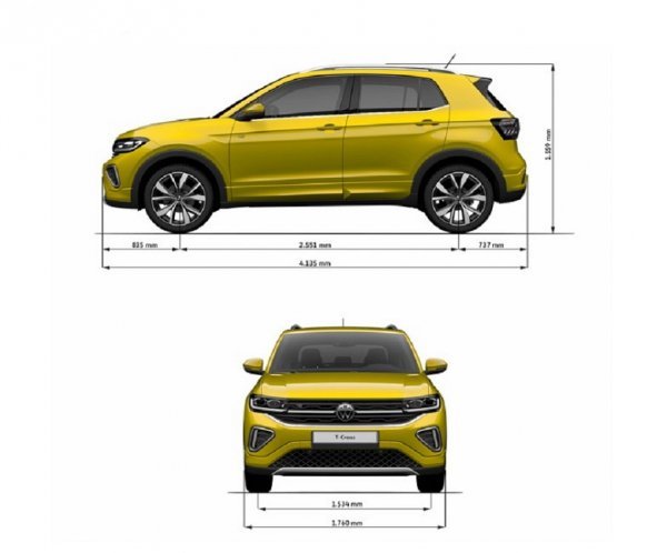 Volkswagen T-Cross R-Line - dimenzije