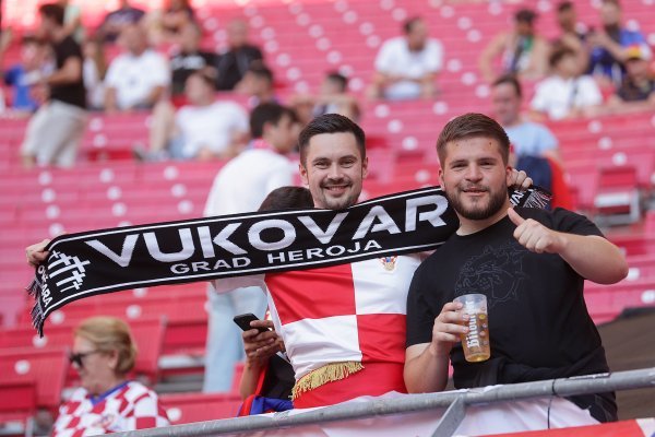 Navijači uoči početka utakmice Hrvatska - Italija, Leipzig, EURO 2024., 24.6.2024.