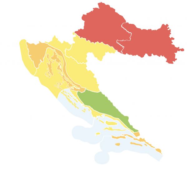 Meteoalarm za 1. srpanj