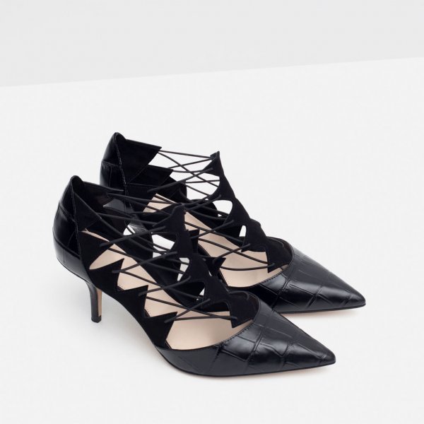 4. High heel leather shoes with straps - 499,90 kuna ZARA