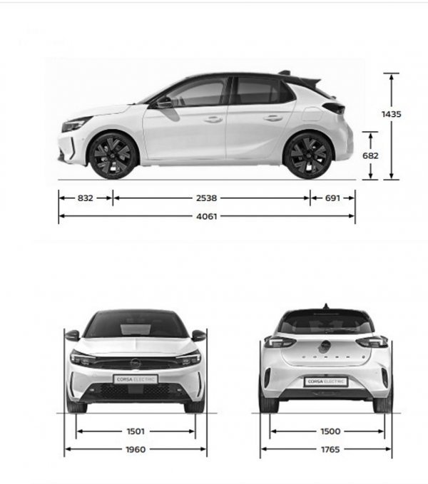 Opel Corsa - dimenzije