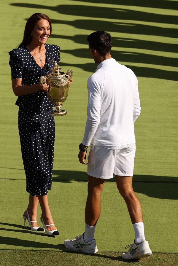 Kate Middleton na finalu Wimbledona 2022.