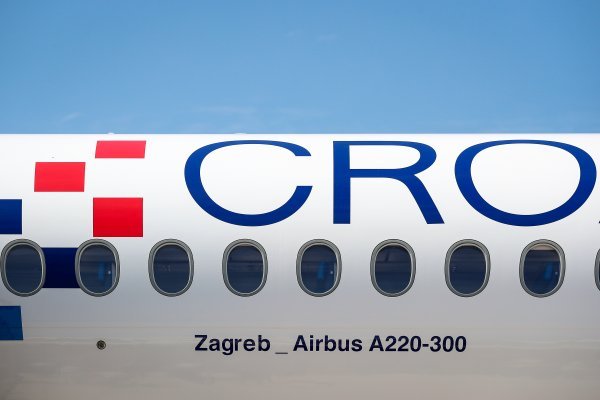 Prvi let Croatia Airlines novim zrakoplovom Airbus A220 na letu Zagreb - Split