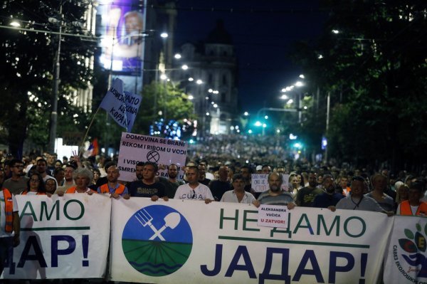 Prosvjed u Srbiji protiv rudarenja litija
