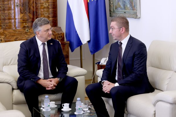 Plenković primio makedonskog premijera Hristijana Mickoskog