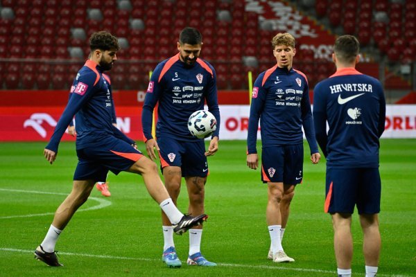 Hrvatska nogometna reprezentacija, trening, Varšava, 14.10.2024.