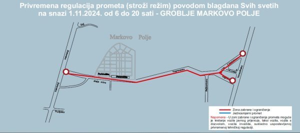Regulacija prometa u Zagrebu uoči blagdana Svi sveti