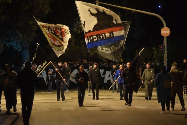 Mimohod, Split, Hrvatska -Portugal, 18.11.2024., Vukovarska ulica