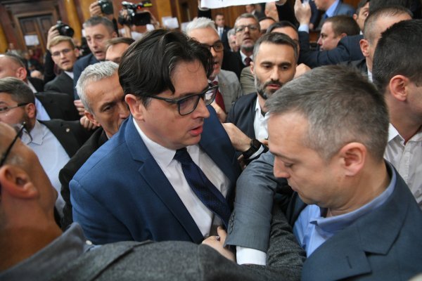 Tučnjava u Skupštini Srbije