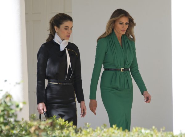 Kraljica Rania i Melania Trump 2017. godine