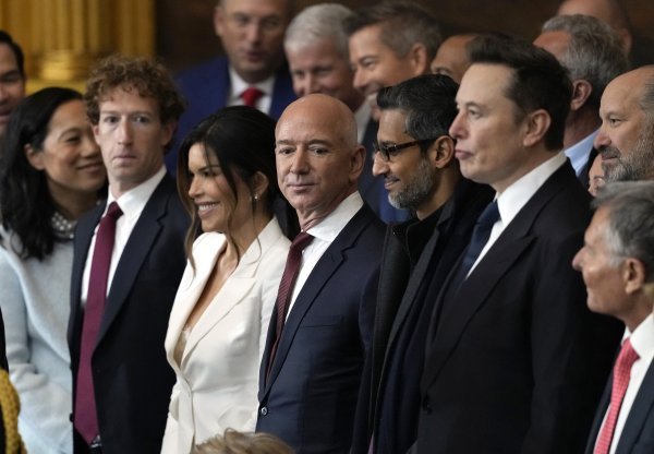 Mark Zuckerberg, Lauren Sanchez, Jeff Bezos, Elon Musk