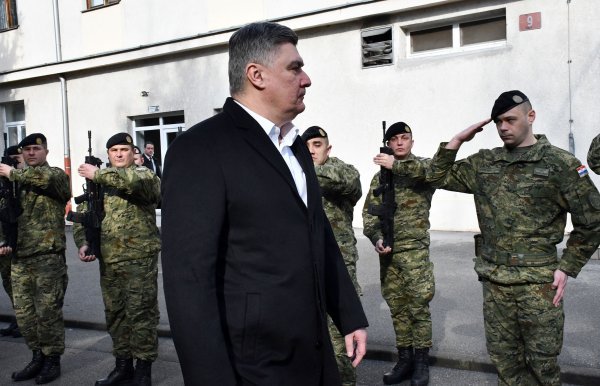 Predsjednik Zoran Milanović na svečanoj prisezi 45. naraštaja ročnih vojnika