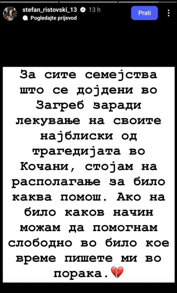 Stefan Ristovski objava