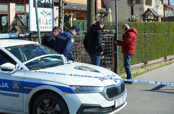 Policijski očevid u Dubravi gdje je jutros došlo do pucnjave