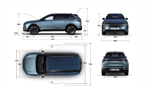 Peugeot 5008 - dimenzije
