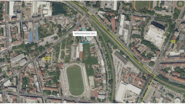 Lokacija nekretnine za Kranjčevićevu