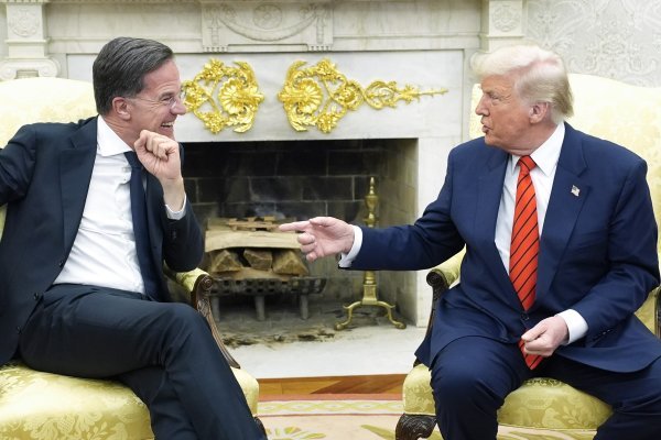 Mark Rutte i Donald Trump