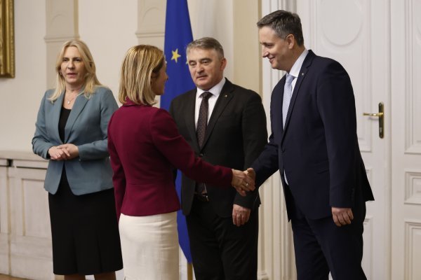 Kaja Kallas s članovima Predsjedništva BiH