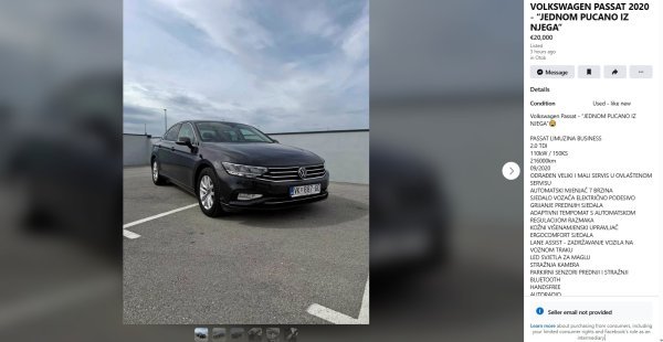 Josip Dabro prodaje auto