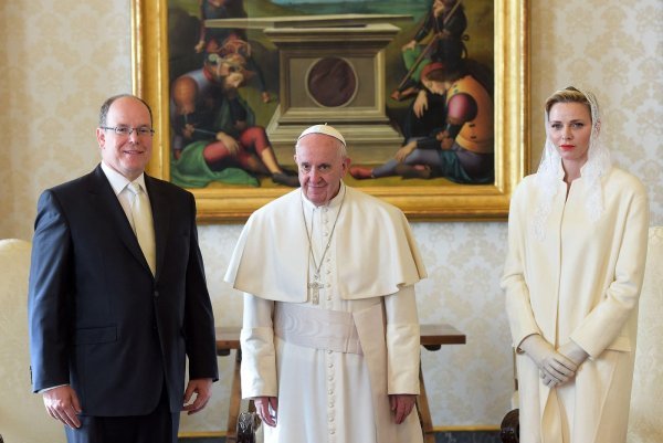 Princ Albert, papa Franjo, princeza Charlene, 18.01.2016.