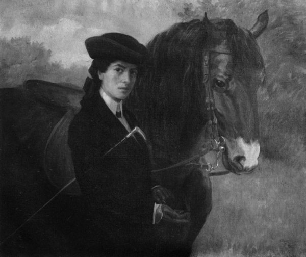 Autoportret s konjem, 1922.