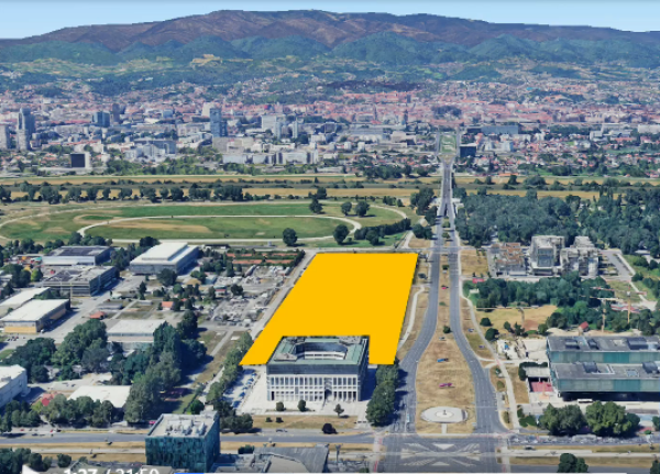 Zemljište sjeverno od Inine zgrade, na kojem bi trebao biti izgrađen zagrebački kongresni centar