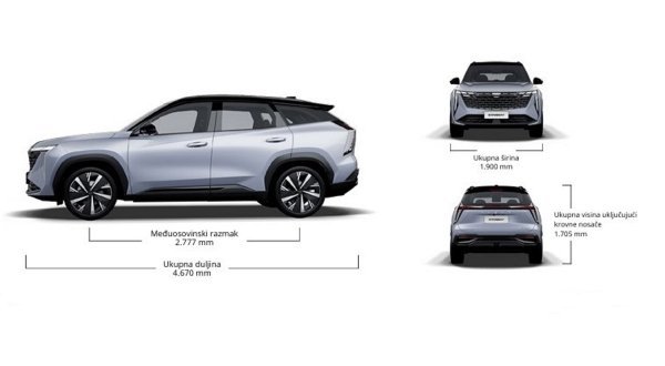 Geely Starray 1.5TD-DCT GK - dimenzije