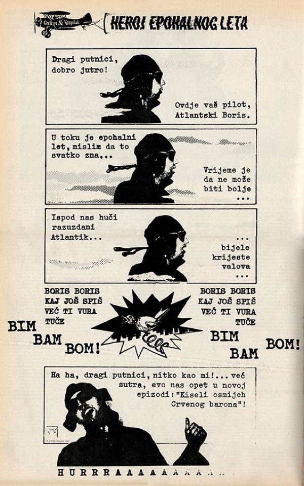 Greiner & Kropilak: "Heroj epohalnog leta", Studentski list, 1987.