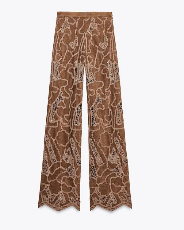 Zara: Hlače od brušene kože
