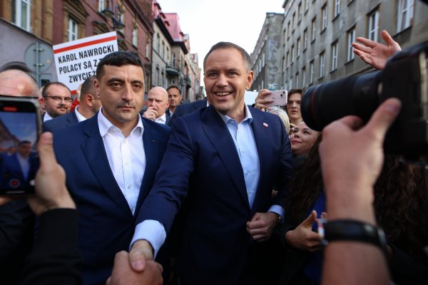 George Simion i Karol Nawrocki