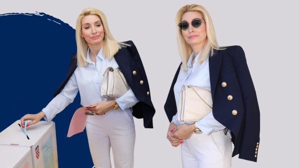 Fani Kerum ukrala pozornost na biralištu: Mornarsko izdanje podigla efektnim dodacima