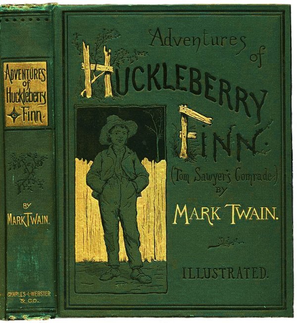 Originalno izdanje romana Pustolovine Huckleberryja Finna iz 1884.