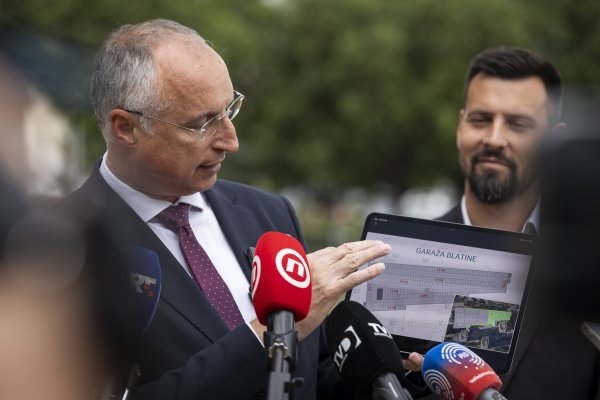Ivica Puljak i Bojan Ivošević na gradilištu nove javne garaže u Splitu