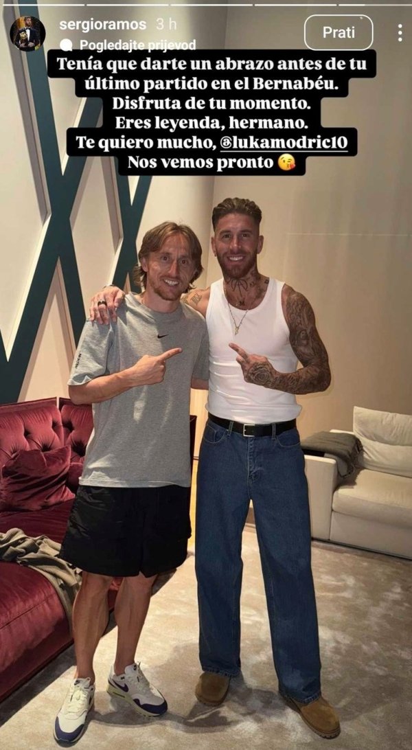 Luka Modrić Sergio Ramos Instagram