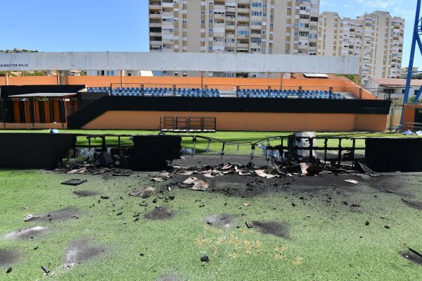 Šibenik: Stadion Šubićevac dan poslije utakmice HNK Šibenik - HNK Hajduk