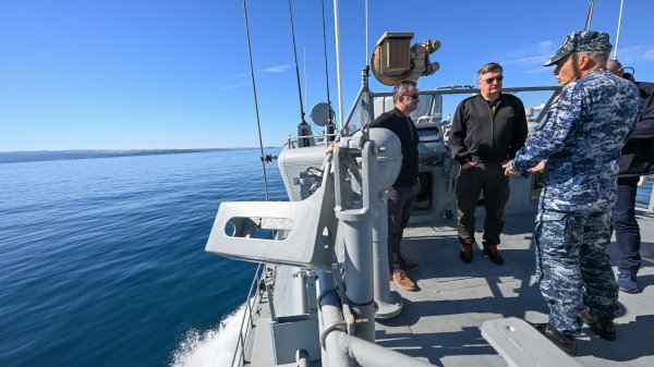Predsjednik Milanović na raketnoj topovnjači “Dubrovnik”
