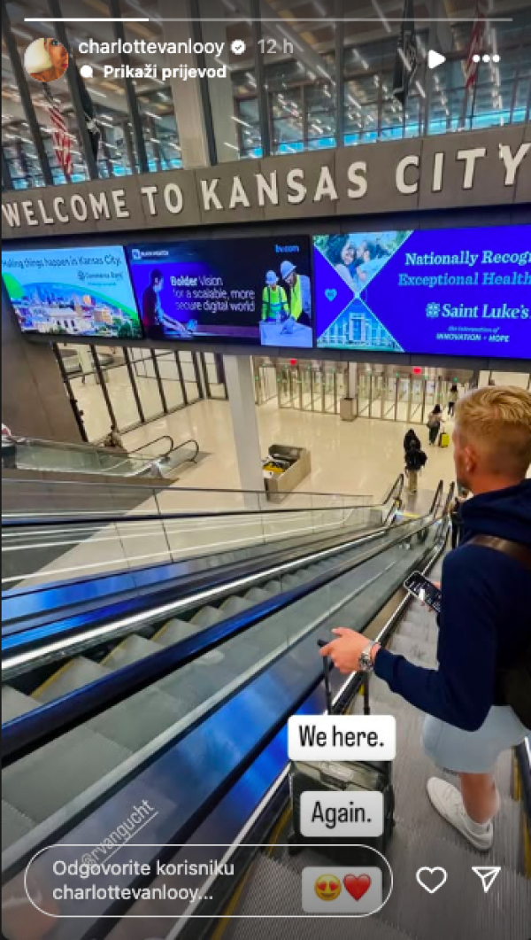 Ruben Van Gucht otputovao je sa Charlotte Van Looy u Kansas City