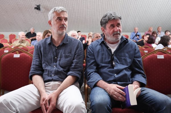 Vedran Mlikota i Nino Raspudić na promociji knjige zbornik 'Krik hrvatskih disidenata i disonanca Zapada'