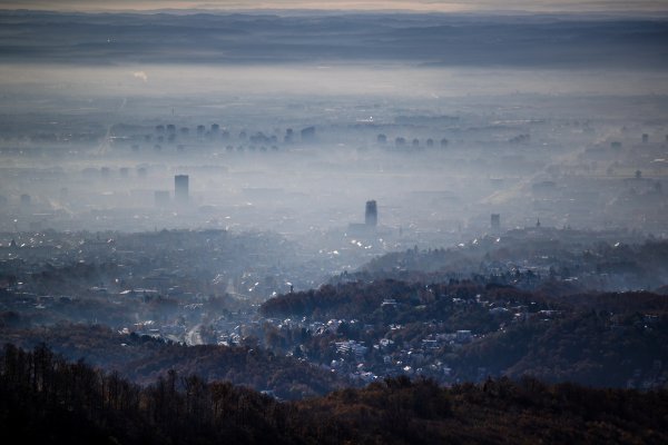 Pogled na Zagreb s Medvednice