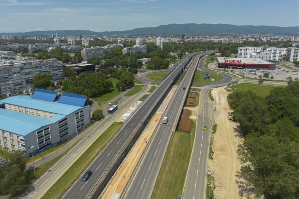 Radovi u Sarajevskoj ulici u Zagrebu snimljeni iz zraka