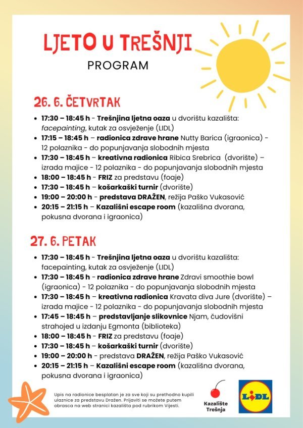 Ljeto u Trešnji - program 2025